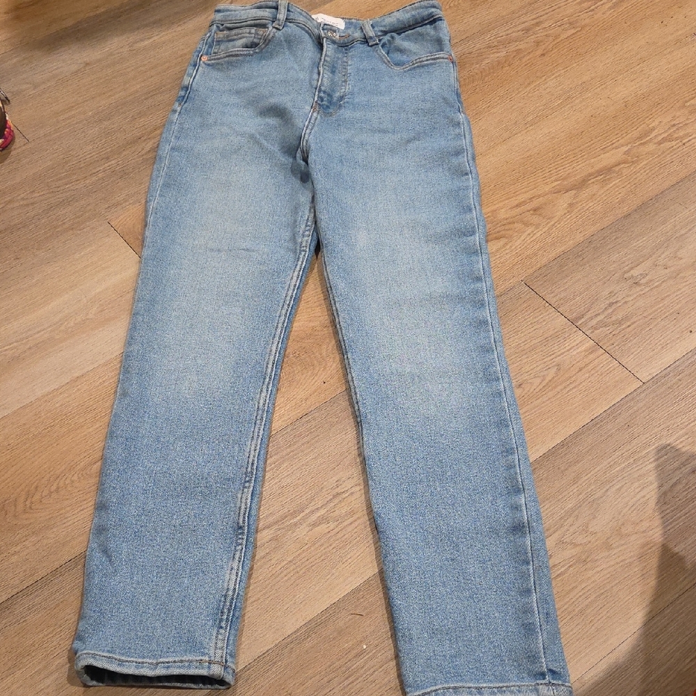 Zara Light Blue Straight Leg Jeans